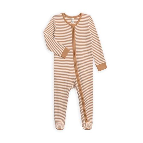 Colored Organics Baby Zip-Up Footed Sleeper with 2-Way Zipper - Newborn Organic Cotton Pajamas