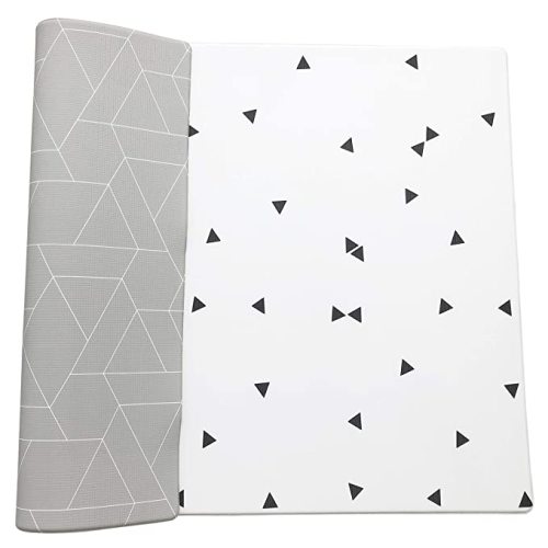 LITTLE Bot Ofie Mat, Soft Reversible Foam Baby Play Floor mat, Waterproof, 6.5 ft x 4.5 ft, Durable and Non-Toxic (Zen line, Large)
