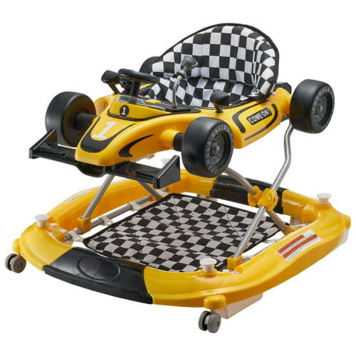 SKYSHALO 4-in-1 Baby Walker, Foldable & Adjustable with Safety Wheels, Anti-Fall Foot Pads for 6-24 Months