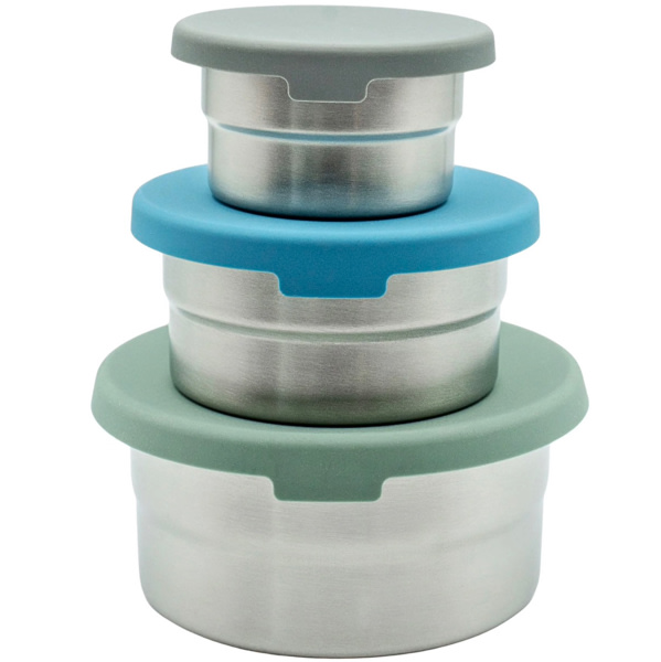 Stainless Steel Food Storage Containers – Set of 3 (3 oz, 6.10 oz, 12.85 oz)