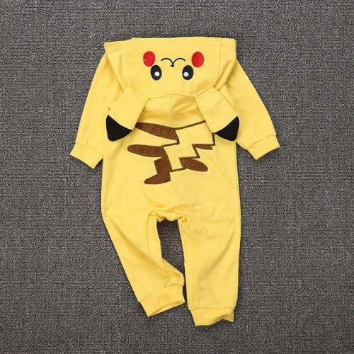 Pikachu Newborn Baby Rompers Long Sleeve 2025 Jumpsuit Baby Clothing Size 0-24 Months
