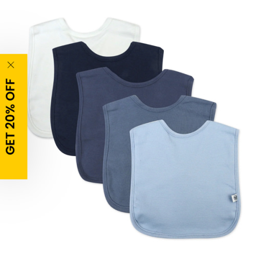 5-Pack Organic Cotton 4 in 1 Reversible Bibs | Honest Baby Clothing