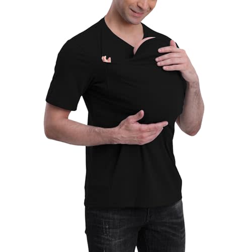 Kangaroo Shirt for Dad and Baby, V Neck Short Sleeve Kangaroo T Shirt Mens Kangaroo Shirt Dad Kangaroo Shirt with Hat