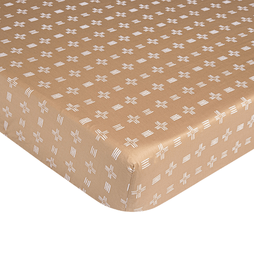 Kendi Crib Fitted Sheet - Copper Dash