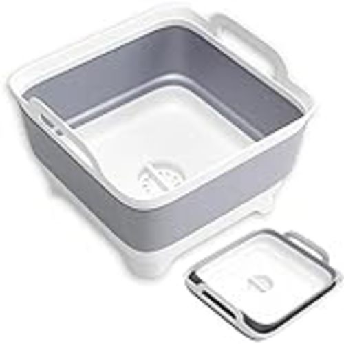 Amazon.com: Goderewild 2.4 Gal(9L) Collapsible Dish Basin with Drain Plug, Space Saving Outdoor Multiuse Foldable Sink Tub, Dishpan, Kitchen Storage Tray for Camping, Vegetable Washing, RV : Health & Household