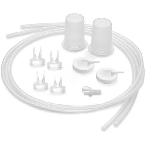 Ameda HygieniKit Spare Parts Kit for Breast Pump | 4 Valves, 2 Silicone Tubing, 2 Silicone Diaphragms, 2 Adapter Caps, 1 Tubing Adapter | Compatible with Ameda HygieniKit Milk Collection Systems…