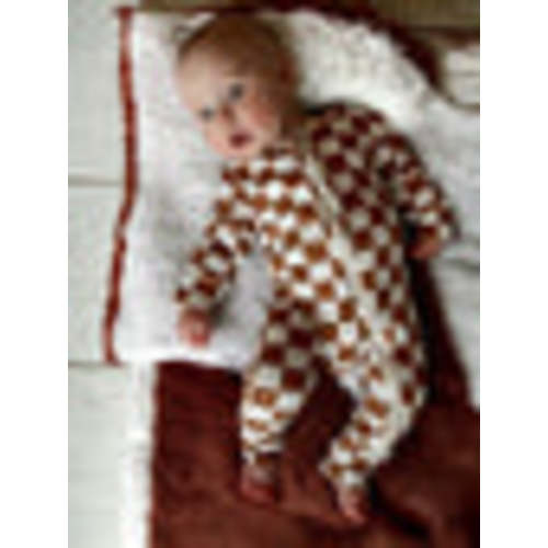 Stracciatella Checkerboard / Organic 2-Way Zip Romper – SpearmintLOVE