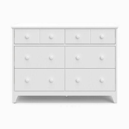Storkcraft Moss 6 Drawer Double Dresser - White
