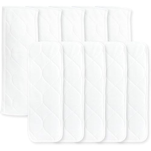 Super Boosties Cloth Diaper Reusable Inserts, Set of 10, Fits Honest Hybrid Diaper Cover, Fits Amazing Baby Cover, Pocket-Sling Compatible, 5 Tri-fold & 5 Boosters, Size Med/Large (13” Length)