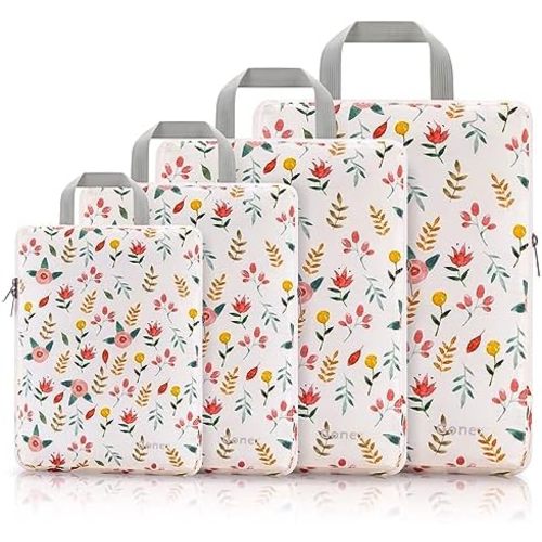Gonex Compression Packing Cubes, 3pcs/4pcs Expandable Storage Travel Luggage Bags Organizers
