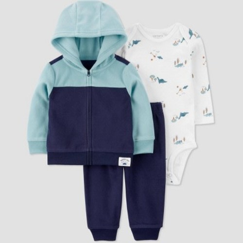 Carter's Just One You®️ Baby Boys' Colorblock Mountains Top & Bottom Set - Navy Blue 18M