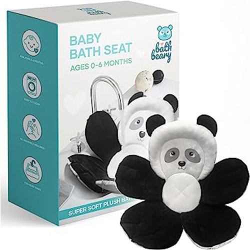 Baby Bath Seat, Sink Bath Tub Cushion,Newborn Infant Bathing, Baby Bathtub Seat, Panda Bear Design Cushion for Baby Bath Soft and Plush, Washable and Easy Dry Baby Bath Cushion