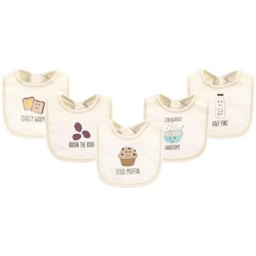 Touched By Nature Baby Organic Cotton Bibs 5pk, Muffin, One Size