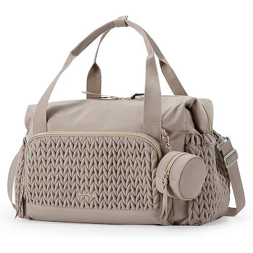 mommore Diaper Bag Tote, Large Capacity Travel Diaper bags, Hospital Bag for Labor Delivery, Baby Bag with Pacifier Case