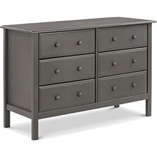 Davinci Jayden 6-Drawer Double Wide Dresser in Slate, Greenguard Gold Certified