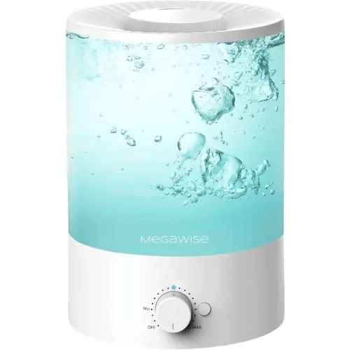 MegaWise Cool Mist Humidifiers for Babies, Bedroom, Nursery, Home and Office | Super Quiet Ultrasonic Vaporizer, Large Top-Refill 3.5L, Essential Oil Diffuser, Auto Off, Easy Clean