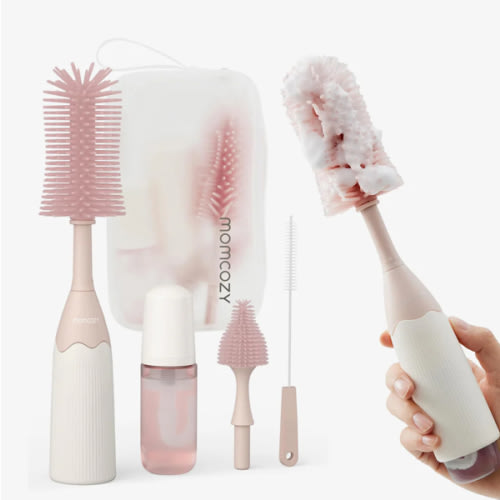 Momcozy Innovative Push-Press Design Bottle Brush Kit