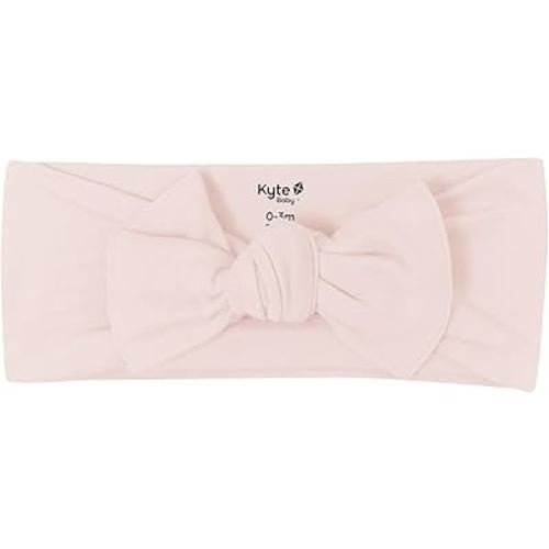 KYTE BABY Rayon Made From Bamboo Bow, (0-3 Months, Blush)