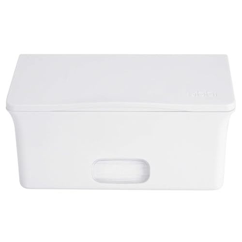 Ubbi Baby Wipes Dispenser | Baby Wipes Case | Baby Wipes Holder with Weighted Plate, Keeps Wipes Fresh and Non-Slip Rubber Feet, White