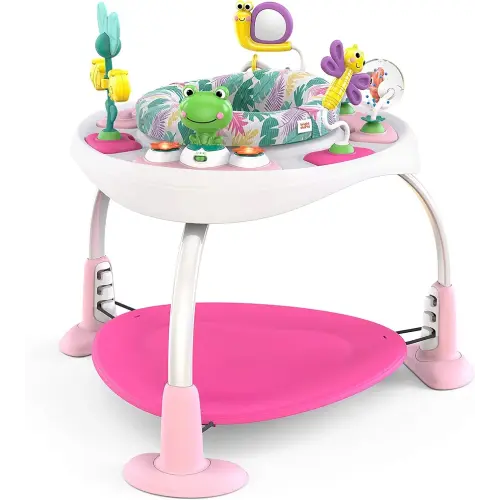 Bright Starts Bounce Bounce Baby 2-in-1 Activity Jumper & Table - Playful Palms