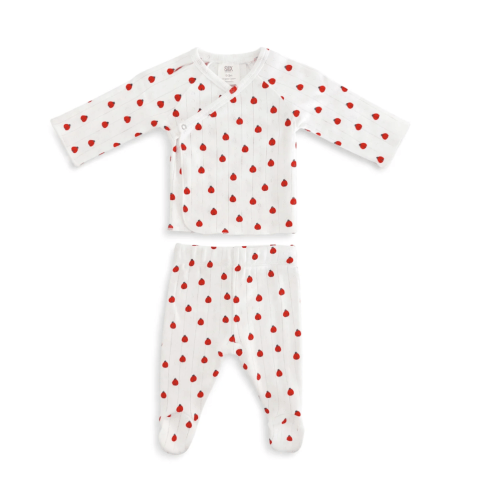 [0-3MONTHS] Ladybug / Organic Pointelle Newborn Set