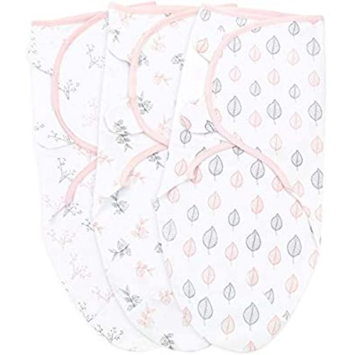 Baby Swaddle Blankets for Newborn Boy and Girl, Small/Medium 0-3 Months Old, 3 Set of Adjustable Infant Wrap