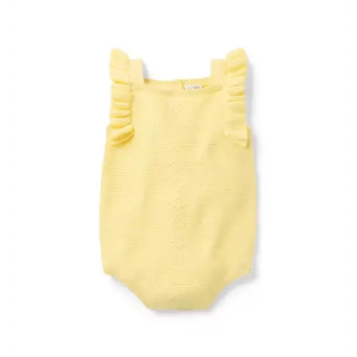 Baby Buttermilk Baby Pointelle Ruffle Romper by Janie and Jack