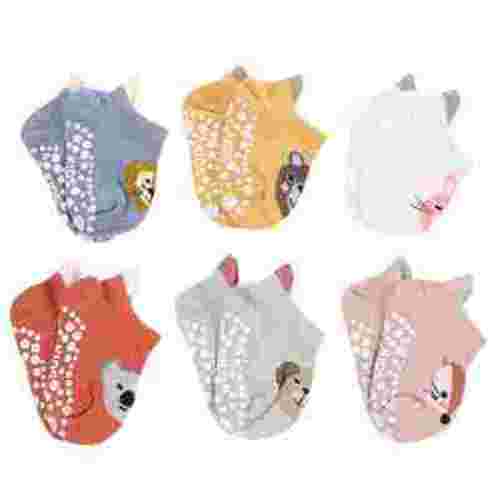 6 Pairs Baby Socks Infant Cotton Low-cut Calcetas Antideslizante Para Bebe White for Boys 0-6 Months Preemie