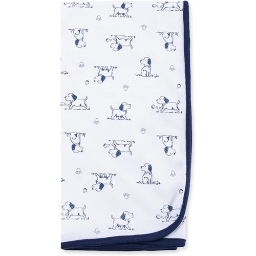 Little Me Blankets for Baby Boys' Puppy Toile Swaddling Receiving Blanket