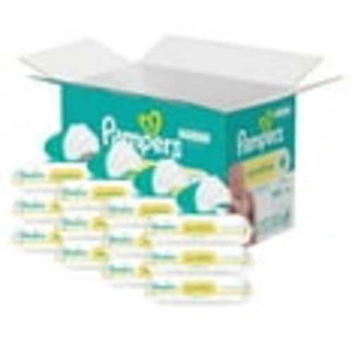 Pampers Sensitive Baby Wipes, Water Based, Hypoallergenic and Unscented, 8 Flip-Top Packs, 4 Refill Packs (1008 Wipes Total)