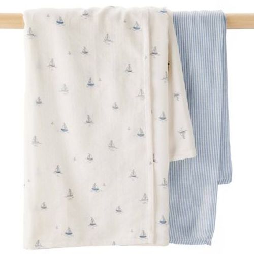 Little Planet by carter's 2pk Swaddle Blanket - Blue