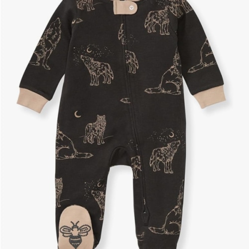 Burt's Bees Baby Boys' Sleep & Play PJs, 100% Organic Cotton One-Piece Zip Front Jumpsuit, Baby Boys Footie Pajamas & PJs