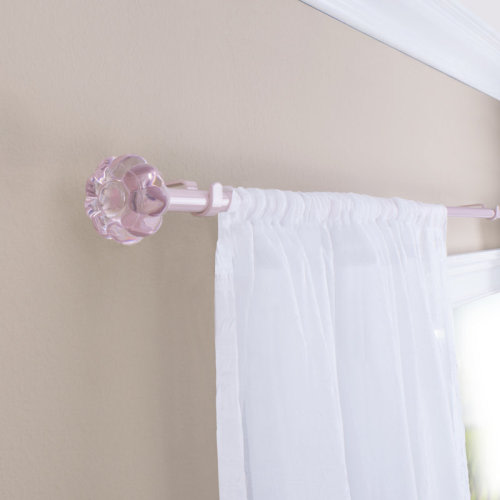 Ophelia & Co. Lakewood Crown Metal Adjustable Single Curtain Rod & Reviews | Wayfair