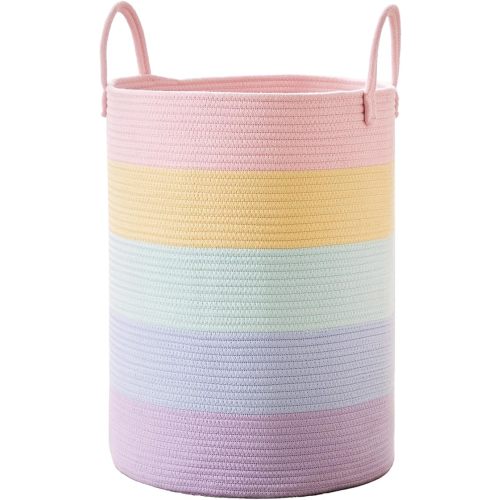 80L Extra Large Rainbow Hamper Laundry Basket for Girls Kids