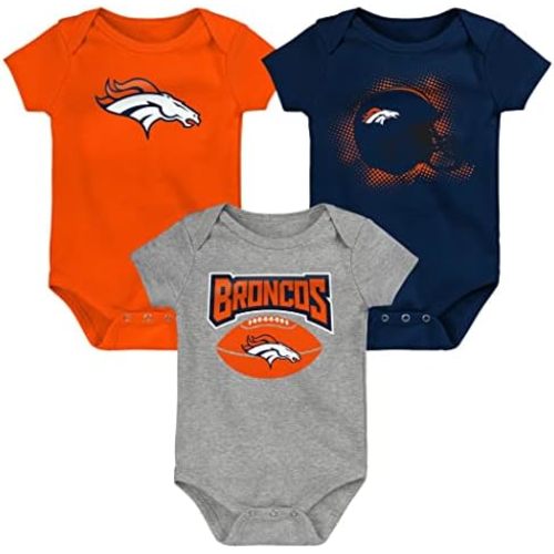 Outerstuff NFL Newborn Infants Game On 3 Piece Primary Logo Creeper Bodysuit Romper Set