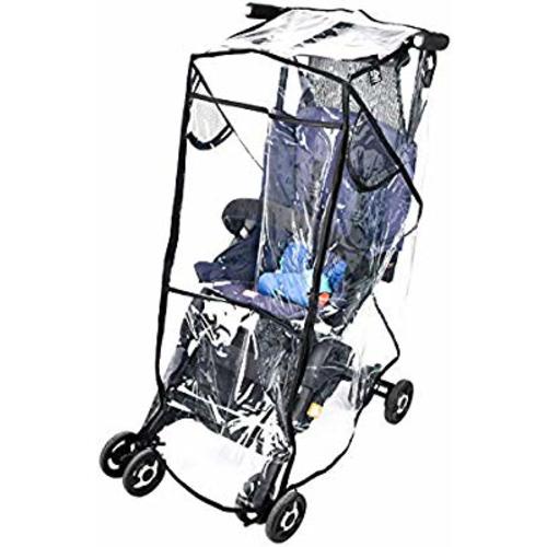 Stroller Rain Cover Stroller Weather Shield Universal Size, Waterproof, Water Resistant, Windproof, See Thru, Ventilation, Protection, Shade, Umbrella, Pram, Vinyl, Clear, Plastic