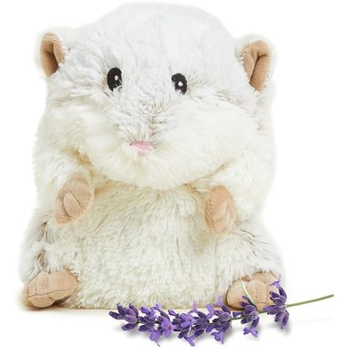 warmies Microwavable & Weighted Stuffed Animals, Hamster - Heated Stuffed Animal Plushie for Warmth & Comfort - Cute Soft Plush Toys for Adults & Children (Boys, Girls, Babies & Toddlers)