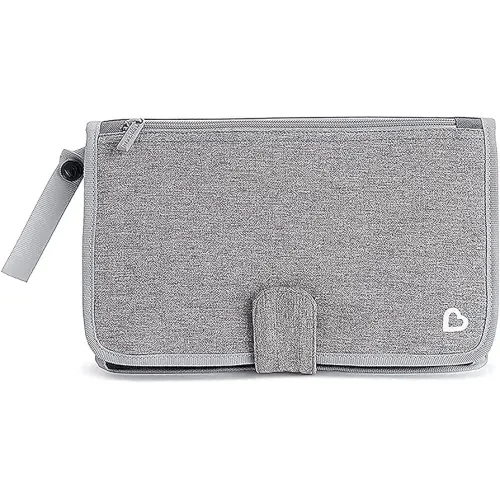 Munchkin® Go Change™ Portable Diaper Changing Kit with Changing Pad and Wipes Case, Grey