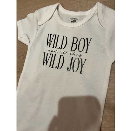 Wild boy and all this wild joy onesie, swiftie baby onesie, but daddy I love him onesie, Taylor Seift lyrics onesie