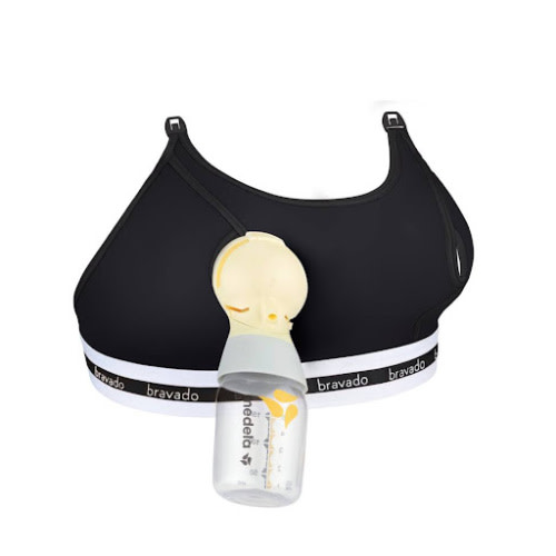 Bravado Designs Clip and Pump Hands-Free Medium Nursing Bra Accessory in Black | Google