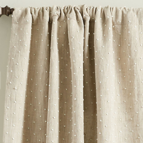 French Knot Drapery Panel (Flax)
