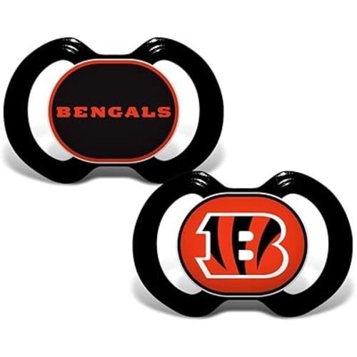 BabyFanatic Pacifier 2-Pack - NFL Cincinnati Bengals - Officially Licensed League Gear