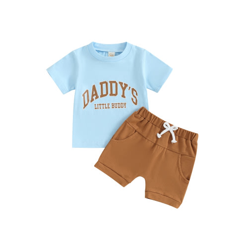 Hirigin Toddler Baby Boy Summer Clothes Daddy's Little Buddy Short Sleeve T-Shirt and Shorts 612 18 Months 2T 3T Casual Outfit Set