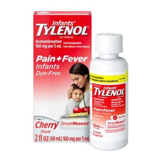 Infants' Tylenol Pain & Fever Reducer Liquid - Acetaminophen - Dye-Free Cherry - 2 fl oz: 160mg Strength, 1 Count