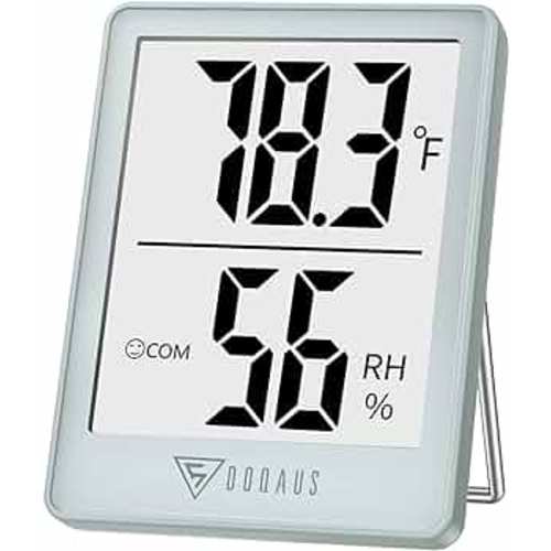 DOQAUS Digital Hygrometer Indoor Thermometer Humidity Gauge Room Thermometer with 5s Fast Refresh Accurate Temperature Humidity Monitor, Light Blue