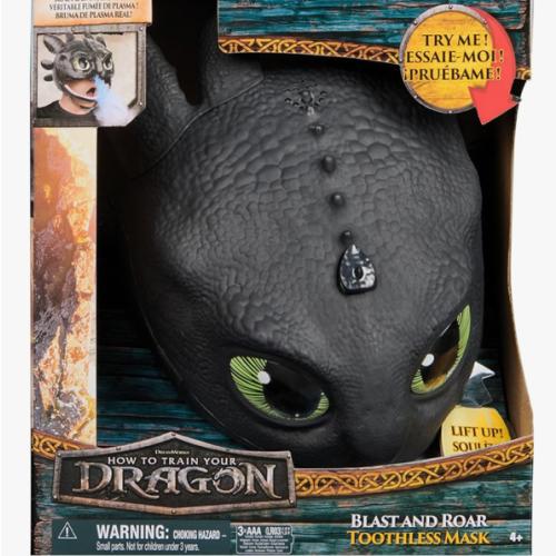 Dreamworks Dragons How To Train Your Dragon, Electronic Blast & Roar Toothless Mask, Kids Dress Up & Pretend Play Costumes for Boys & Girls Ages 4 & Up