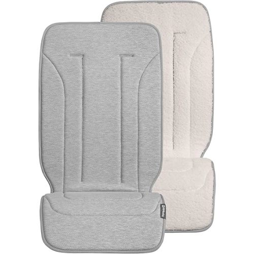 UPPAbaby Reversible Seat Liner/Water-Resistant and Comfortable/Easy Stroller Attachment/Phoebe (Breathable Light Grey/Cozy Fleece)