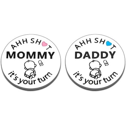 Baby Decision Coin for New Mom Dad Baby Pregnancy Gifts Parent to Be Gifts for Women Men Valentines Day Gifts for Birthday Gift for Newborn Boy Girl First Time Fathers Mothers Day Gift Double-Sided