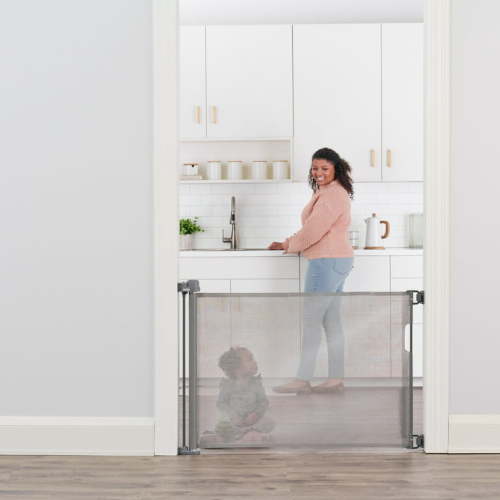 Regalo Retractable Baby Gate, Expands up to 50" Wide, Includes Wall Mounts