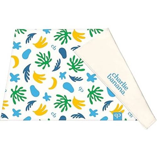 Charlie Banana Baby Reusable and Washable Ultra Soft Cotton Changing Pad, Leaf